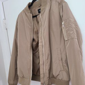 Mens Bomber Jacket Beige/Tan